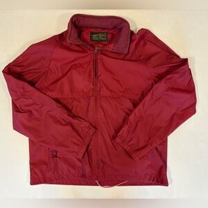 Eddie Bauer vintage black label red lightweight windbreaker jacket size large